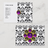 DAMASK MON RUBY hellgraues lila Gold Visitenkarte (Vorne/Hinten)