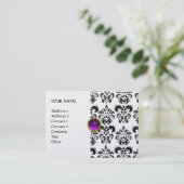 DAMASK MON RUBY hellgraues lila Platin Visitenkarte (Stehend Vorderseite)