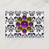 DAMASK MON RUBY hellgraues lila Platin Visitenkarte (Rückseite)