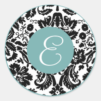 Damask Monogram Aufkleber