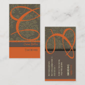 Damask Monogram Business Card/DIY Farbe Visitenkarte (Vorne/Hinten)