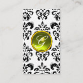 DAMASK MONOGRAM Edelsteine Visitenkarte (Rückseite)