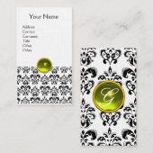 DAMASK MONOGRAM Edelsteine Visitenkarte (Vorne/Hinten)