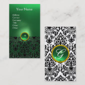 DAMASK MONOGRAM Edelweiß Visitenkarte (Vorne/Hinten)