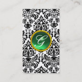 DAMASK MONOGRAM Edelweiß Visitenkarte (Rückseite)