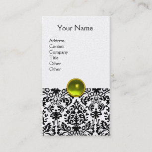 DAMASK MONOGRAM gelb Gold vergoldet is not a direc Visitenkarte