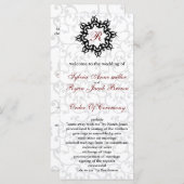 Damask MONOGRAM Hochzeitsprogramm Programm (Vorne/Hinten)