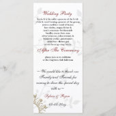 Damask MONOGRAM Hochzeitsprogramm Programm (Rückseite)