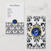 DAMASK MONOGRAM Perle Visitenkarte (Vorne/Hinten)