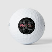 Damask Monogram Personalisiert Golf Ball (Vorderseite)