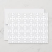 Damask Monogram Silver Grey RSVP Card Karte (Rückseite)