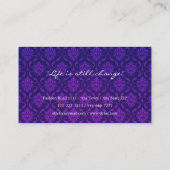 Damask Monogram Visitenkarte Professional (Rückseite)