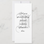 Damask Monogramm Hochzeitsgrün Einladung (Rückseite)