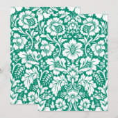 Damask Muster 10 Dankeskarte (Vorne/Hinten)