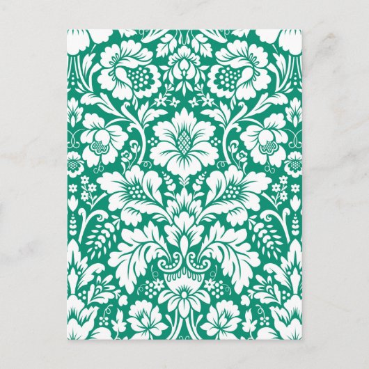 Damask Muster 10 Feiertagspostkarte (Vorderseite)
