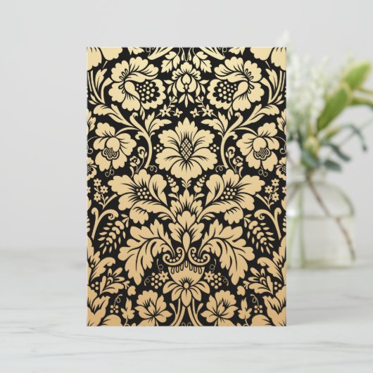 Damask Muster 2 Karte (Stehend Vorderseite)