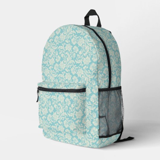 Damask Muster 3 Bedruckter Rucksack (Rückseitige Ecke Rechts)