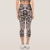 Damask Muster 4 Capri Leggings (Rückseite)