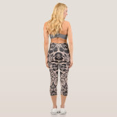 Damask Muster 4 Capri Leggings (Rückseite)