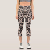Damask Muster 4 Capri Leggings (Vorderseite)
