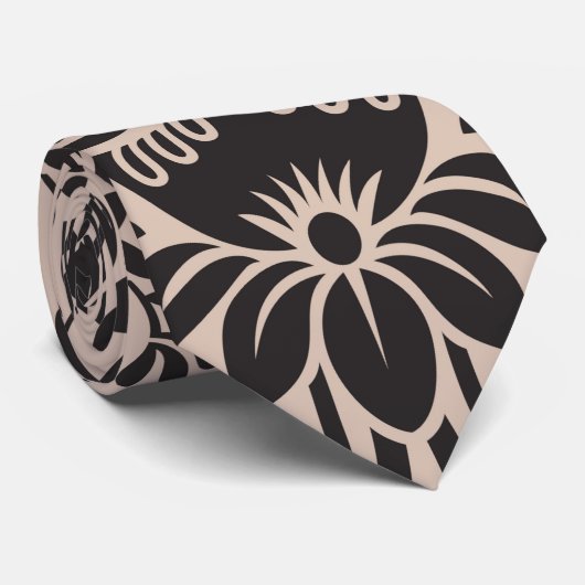 Damask Muster 4 Krawatte (Gerollt)