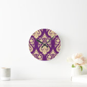 Damask Muster 4 Runde Wanduhr (Zuhause)