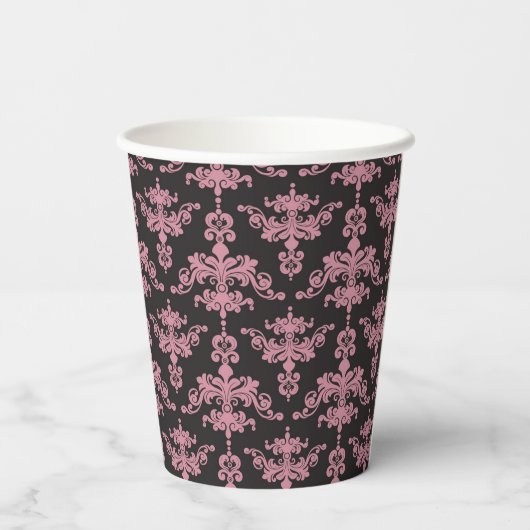 Damask Muster 5 Pappbecher (Rückseite)