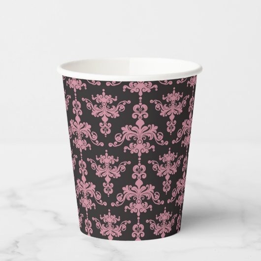 Damask Muster 5 Pappbecher (Links)