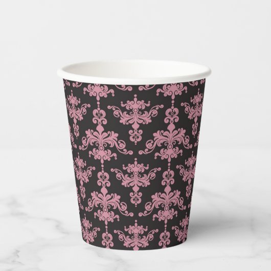 Damask Muster 5 Pappbecher (Vorderseite)