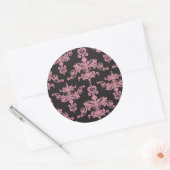 Damask Muster 5 Runder Aufkleber (Umschlag)