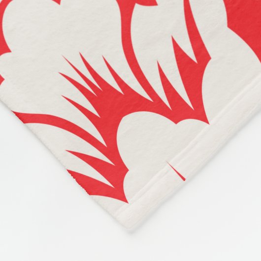 Damask Muster 6 Fleecedecke (Ecke)