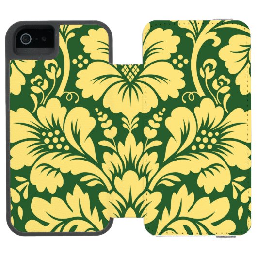 Damask Muster 8 Incipio iPhone Geldbeutel-Hülle (Folio Geöffnet)