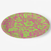 Damask Muster 9 Pappteller (Schrägansicht)