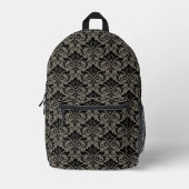 Damask Muster Bedruckter Rucksack (Vorderseite)