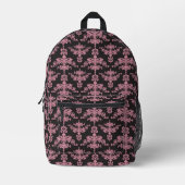 Damask Muster Bedruckter Rucksack (Vorderseite)