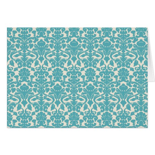 Damask Muster, Blue Damask, französischer Damaske (Vorderseite (Horizontal))