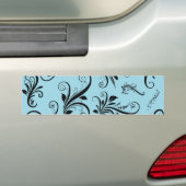 Damask Muster, Blue Damask, französischer Damaske Autoaufkleber (Auf Auto)