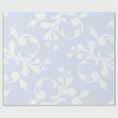 Damask Muster, Blue Damask, französischer Damaske Geschenkpapier (Flach)