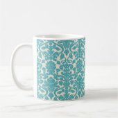 Damask Muster, Blue Damask, französischer Damaske Kaffeetasse (Links)