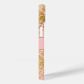 Damask Muster Blush Pink Goldname Monogram Case-Mate iPhone Hülle (Rückseite / Rechts)