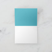 Damask Muster Custom Dankeschön Card (aqua) Dankeskarte (Innenseite)