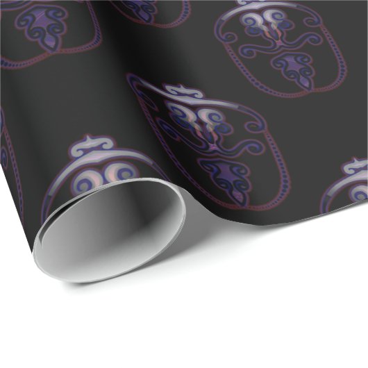 Damask Muster Geschenkpapier (Rolleneckpunkt)
