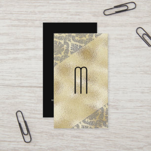 Damask Muster Goldfolie Visitenkarte