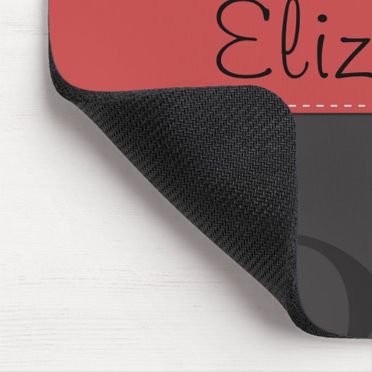 Damask Muster, Grau Damaske, Ihr Name Mousepad (Ecke)