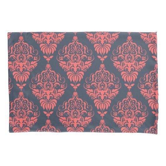 Damask Muster Kissenbezug (Vorderseite-Links)