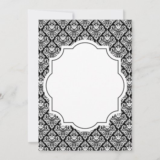 Damask Muster leer Einladung (Vorderseite)