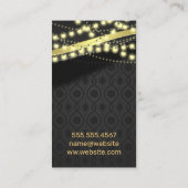 Damask Muster | Leuchten Visitenkarte (Rückseite)