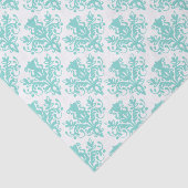 Damask Muster - Light Blue Green Seidenpapier (Ausschnitt)