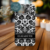 Damask Muster mit Individuelle Name Case-Mate iPhone Hülle