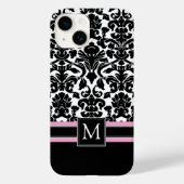 Damask Muster mit Monogramm Case-Mate iPhone Hülle (Rückseite)